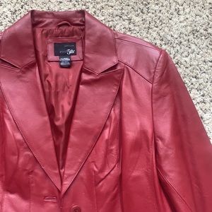 Women’s East 5th XL Red Leather Jacket like new